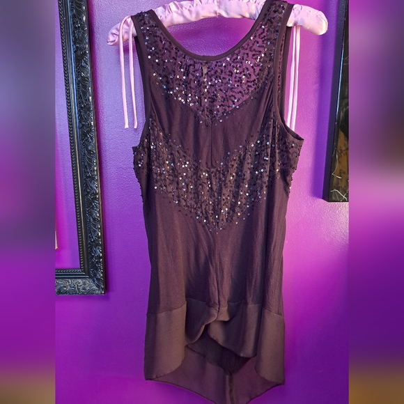 Willow & Clay Purple Sequin Sleeveless Top. Size Medium - Picture 6 of 7
